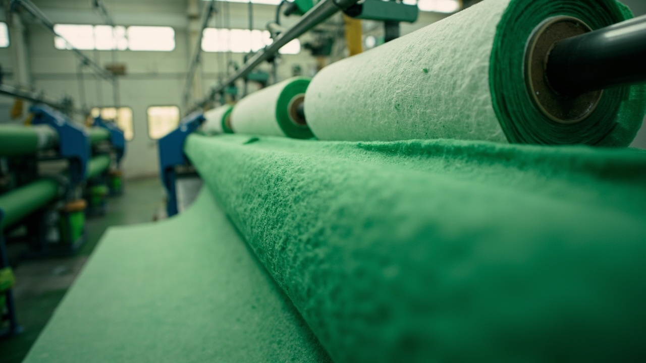 GRS-certified recycled polyester fabric rolls